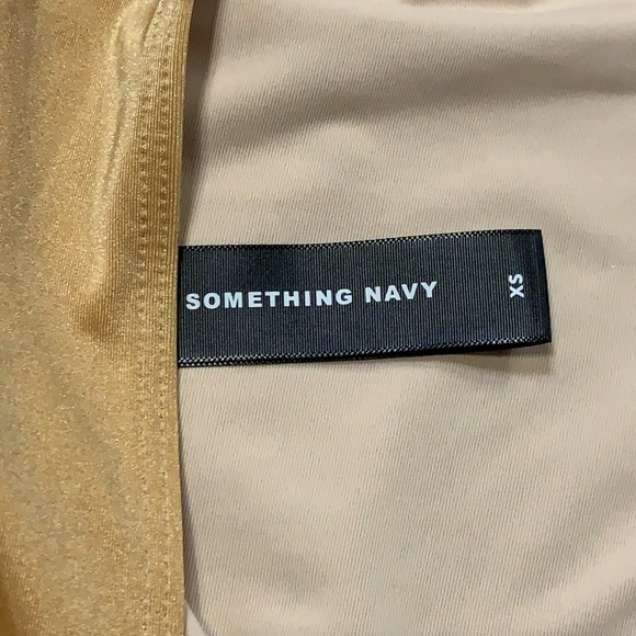 Something Navy Gold Cream One Piece Swimsuit - Picture 8 of 10